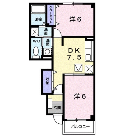 ファミールコートAの物件間取画像